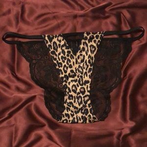 NWOT VICTORIA’S SECRET leopard print lace panties